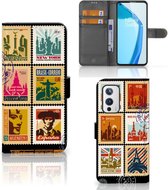 Telefoonhoesje OnePlus 9 Flipcover Design Postzegels