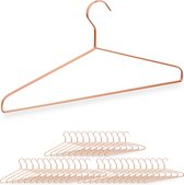 Relaxdays 36 x koperen kleerhangers - kledinghangers metaal - koper - draadhangers