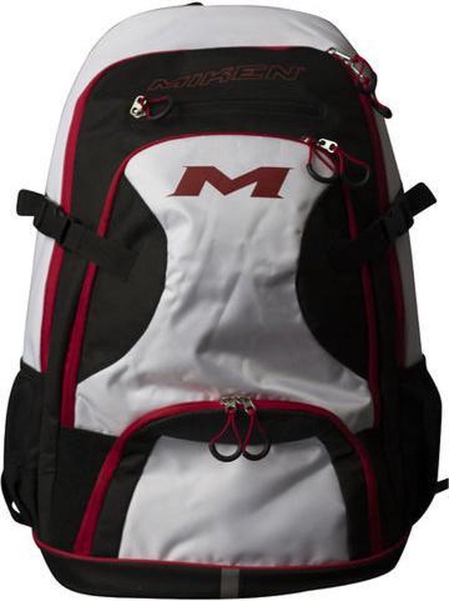 Miken MKBG-BP Backpack Color White/Black/Red