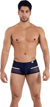 Clever - Exotic Boxer - Mannen Boxershort - Sexy Ondergoed - Mesh - Gaas - Donker Blauw