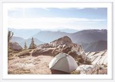 Poster Met Witte Lijst - Hiking Tent Poster