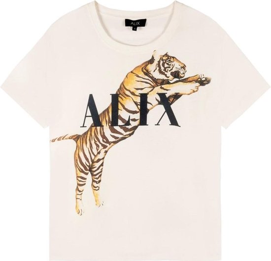 Alix the label Tijger Shirt Ecru Dames maat XS | bol.com