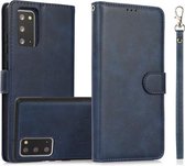 Voor Samsung Galaxy Note20 Kalf Textuur 2 in 1 Afneembare Magnetische Achterkant Horizontale Flip Lederen Case met Houder & Kaartsleuven & Portemonnee & Fotolijst (Blauw)