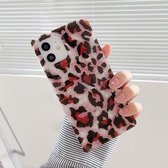 Shell Leopard Pattern Soft TPU Straight-Edge beschermhoes voor iPhone 11 Pro (rood)