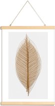 JUNIQE - Posterhanger Skeleton of a Leaf II -40x60 /Bruin & Wit