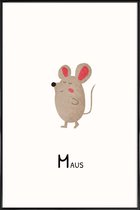 JUNIQE - Poster in kunststof lijst Maus -20x30 /Grijs