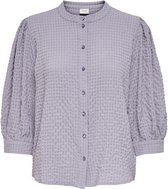 Jacqueline de Yong Blouse Jdyphoebe 3/4 Puff Shirt Wvn 15233514 Lavender Gray Dames Maat - W38