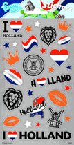 Funny Products Stickers Holland 20 X 10 Cm Grijs 28 Stuks