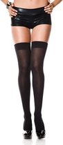 Basic Lange Kousen - Zwart - One Size (S-L 34 - 40)