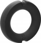 HYBRID Silicone Covered Metal Cock Ring - 35mm - Cock Rings -