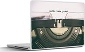 Laptop sticker - 11.6 inch - Typemachine - Vintage - Quotes - 30x21cm - Laptopstickers - Laptop skin - Cover