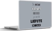 Laptop sticker - 15.6 inch - De beste vaders - Vaderdag - Quotes - Spreuken - 36x27,5cm - Laptopstickers - Laptop skin - Cover