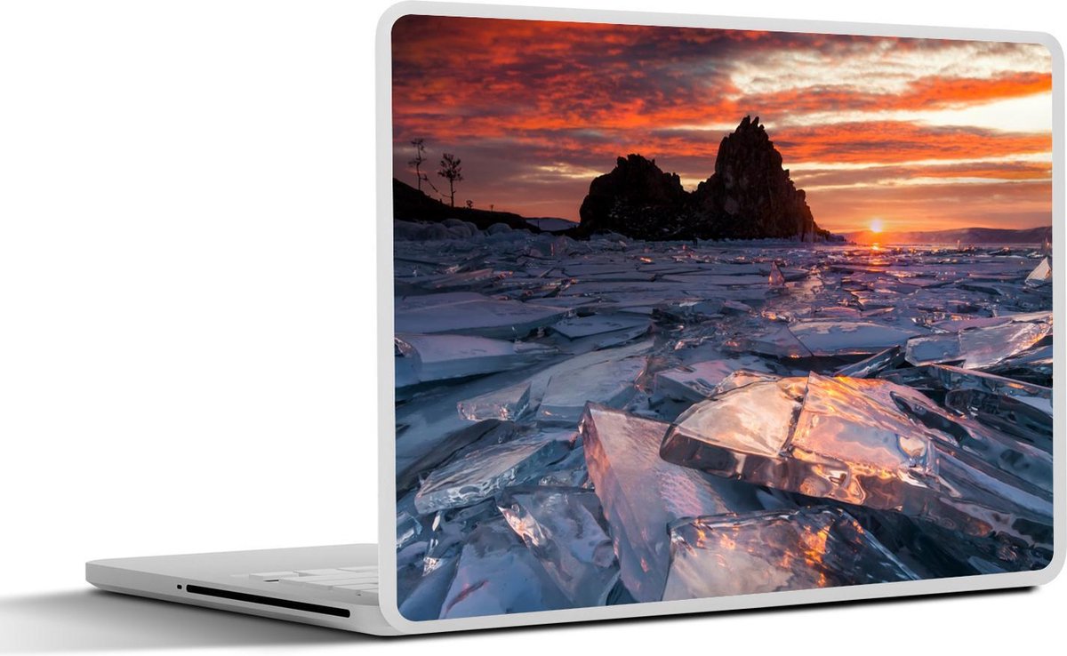 Afbeelding van product SleevesAndCases  Laptop sticker - 14 inch - Oranje - IJs - Baikalmeer