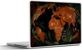 Laptop sticker - 11.6 inch - Wereldkaart - Planten - Wereldbol - 30x21cm - Laptopstickers - Laptop skin - Cover