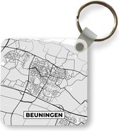 Porte-clés - Distribution cadeaux - Plan de la ville - Beuningen - Grijs - Wit - Plastique