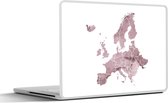 Laptop sticker - 11.6 inch - Kaart Europa - Waterverf - Paars - 30x21cm - Laptopstickers - Laptop skin - Cover