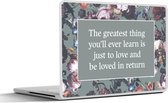 Laptop sticker - 11.6 inch - Bloemen - Quotes - Rozen - 30x21cm - Laptopstickers - Laptop skin - Cover