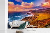 Behang - Fotobehang Landschap op Big Sur Californie en Bixby Creek Bridge - Breedte 450 cm x hoogte 300 cm