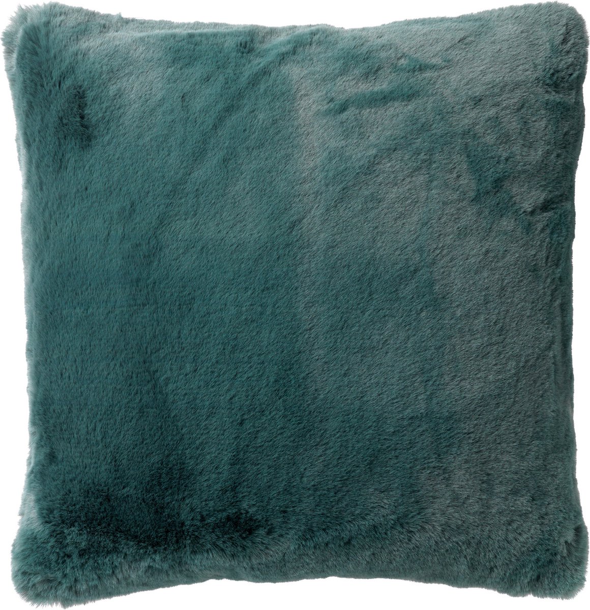 Dutch Decor ZAYA - Sierkussen 45x45 cm - bontlook - effen kleur - Sagebrush Green - groen - Inclusief binnenkussen - Luxe kussens voor woonkamer & bank Sage groen