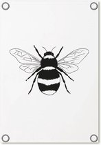 Zoedt tuinposter - zwart wit - hommel - 60x80cm