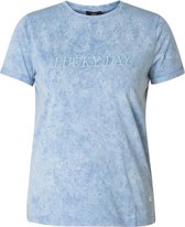 YEST Yalba Essential Jersey Shirt - Bleach Blue Denim - maat 36