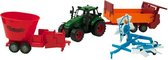 Tractorset met 3 aanhangers - speelgoed - speelgoedvoertuig - tractor