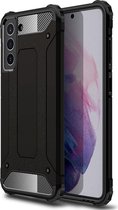Hoesje Geschikt voor Samsung Galaxy S21 FE | Shock Proof | Hybride Back Cover | Beschermhoes | Schokbestendig | Extra bescherming | Zwart