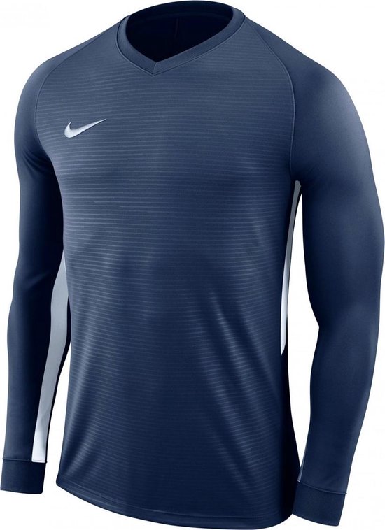 Nike - Dry Tiempo Premier LS Shirt - Voetbal Longsleeve - Blauw
