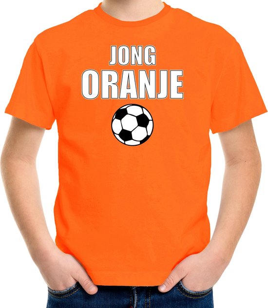 Oranje fan t-shirt voor kinderen - jong oranje - Holland / Nederland supporter - EK/ WK shirt / outfit 134/140
