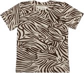 Little Indians T-shirt Boxy Zebra Junior Katoen Crème/bruin Maat 56