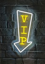 OHNO Neon Verlichting VIP - Neon Lamp - Wandlamp - Decoratie - Led - Verlichting - Lamp - Nachtlampje - Mancave Decoratie - Neon Party - Kamer decoratie aesthetic - Wandecoratie woonkamer - Wandlamp binnen - Lampen - Neon - Led Verlichting - Geel