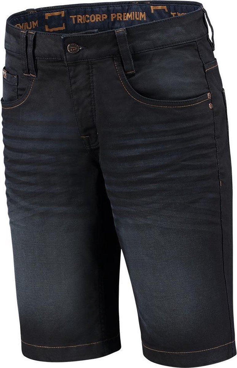 Tricorp Jeans Premium Stretch Kort 504010 - Mannen - Denim Blue - 32