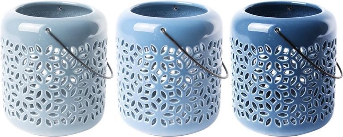 Esschert Design windlicht blauw (1 stuk) assorti