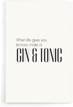 Walljar - Gin And Tonic - Muurdecoratie - Poster