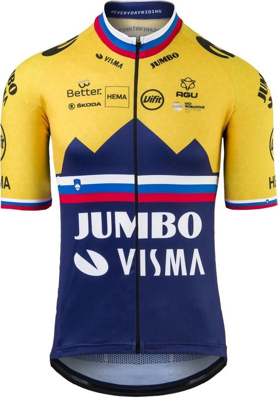 AGU Replica Sloveens Kampioen Fietsshirt Team Jumbo Visma Heren Geel XS bol