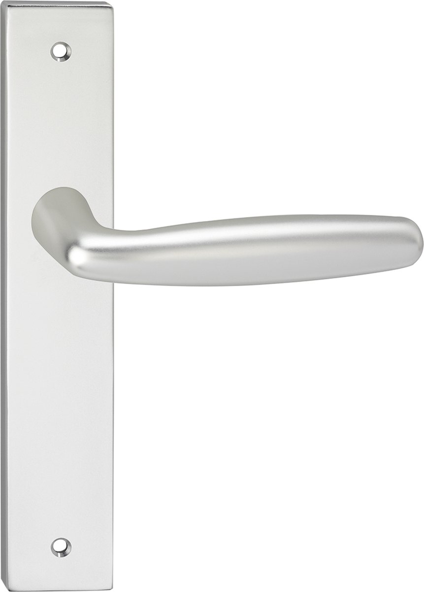 Deurkruk - Impresso Cambridge - Voor binnen - Vierkant deurschild met schroeven - Aluminium - 2 stuks