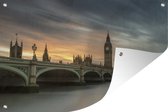Tuindecoratie Uitzicht op de beroemde Big Ben in Londen - 60x40 cm - Tuinposter - Tuindoek - Buitenposter