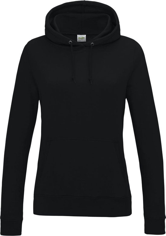 Awdis Gewoon Hoods Vrouwen/dames Girlie College Pullover Hoodie (Diep zwart)