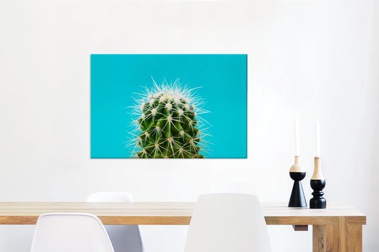 Cactus sur toile bleue 2cm