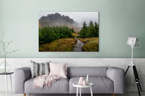 Toile de chemin déserté 2cm 120x80 cm - Tirage photo sur toile (Décoration murale salon / chambre)