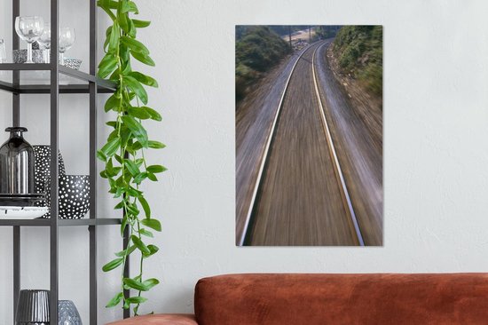 Past Raging Train Track toile 2cm 60x90 cm - Tirage photo sur toile (Décoration murale salon / chambre)