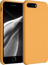 kwmobile telefoonhoesje voor Apple iPhone 7 Plus / 8 Plus - Hoesje met siliconen coating - Smartphone case in goud-oranje