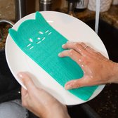 Kikkerland Herbruikbare schoonmaakdoekjes kat - Kat design - 3 stuks - Duurzaam - Kan in de wasmachine - Biologisch afbreekbaar