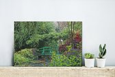 Pont vert avec petit lac dans le jardin à la française par Monet à Giverny Toile 30x20 cm - petit - Tirage photo sur toile (Décoration murale salon / chambre)