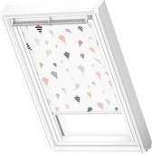 VELUX Origineel Verduisterend Rolgordijn (DKL) Wit Kozijn, PK10, Kites