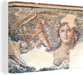 Canvas Schilderij Mozaiek - Rome - Oudheid - 80x60 cm - Wanddecoratie