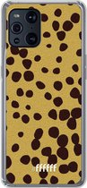 6F hoesje - geschikt voor OPPO Find X3 Pro -  Transparant TPU Case - Cheetah Print #ffffff