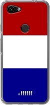 6F hoesje - geschikt voor Google Pixel 3a -  Transparant TPU Case - Nederlandse vlag #ffffff