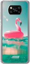 6F hoesje - geschikt voor Xiaomi Poco X3 Pro -  Transparant TPU Case - Flamingo Floaty #ffffff