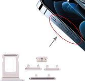 Simkaarthouder + zijknoppen voor iPhone 12 Pro Max (wit)